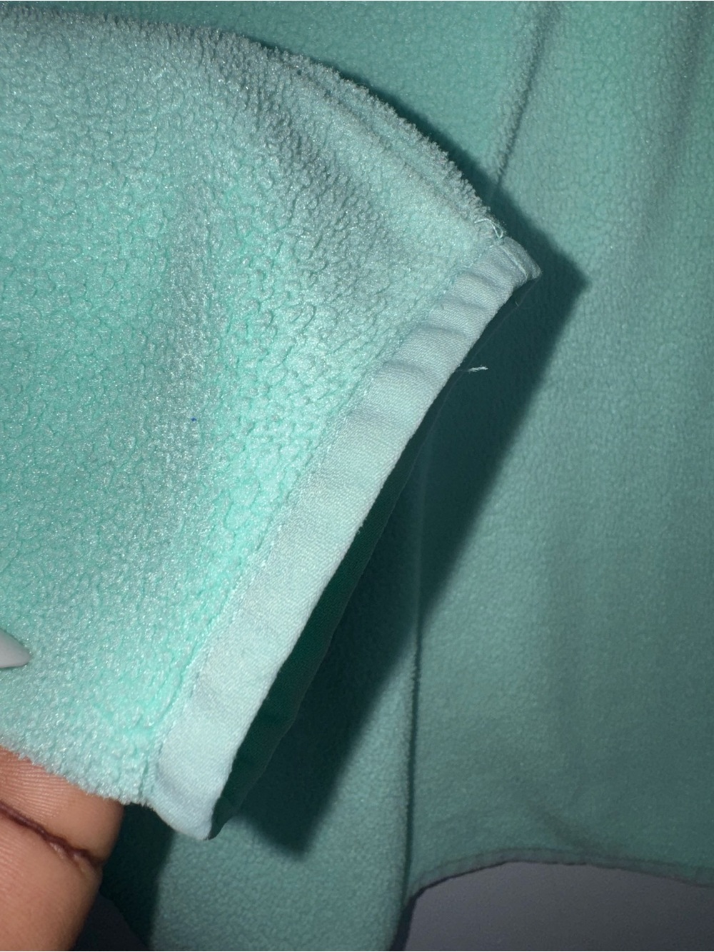 Vineyard Vines Mint Green & Periwinkle Blue Sherpa Fleece 1/4 Zip Pullover XL - Picture 4 of 6